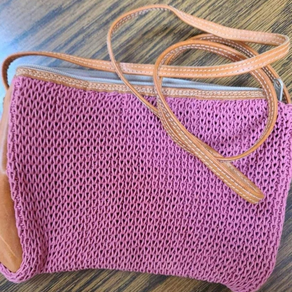 Talbots Dusty Rose Leather Crossbody Bag - Picture 2 of 6